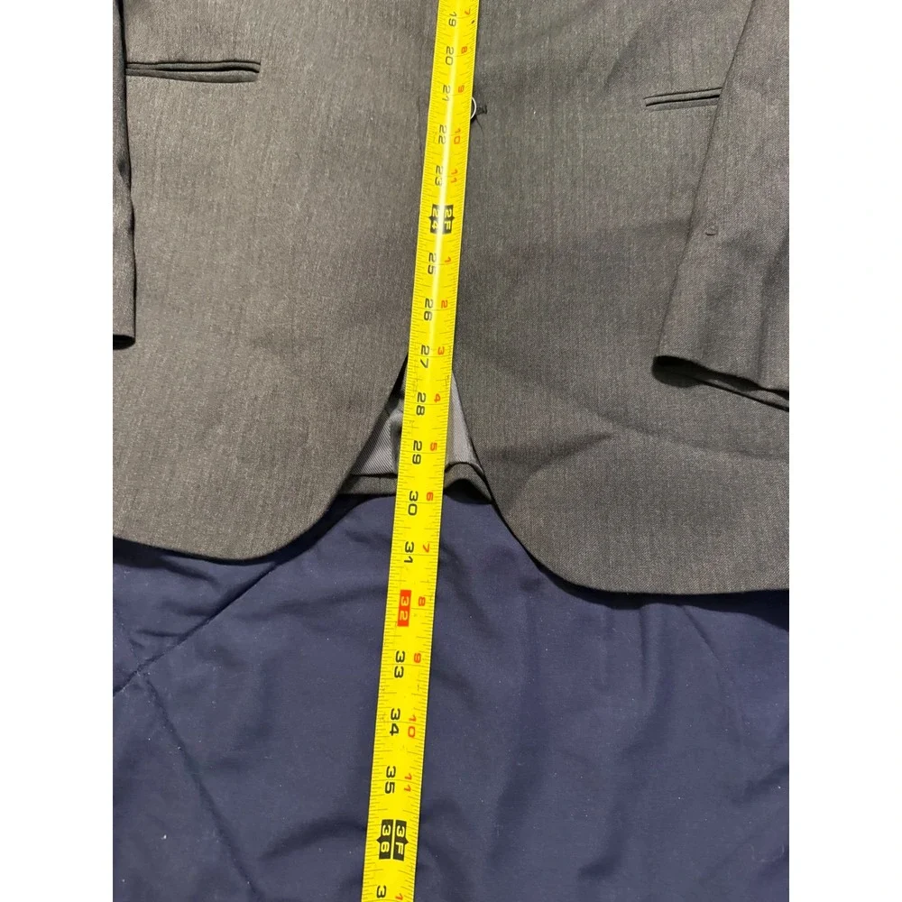 Banana Republic Mens 42R Grey Tailored Fit Italian Wool Blazer Cerruti Fabric
